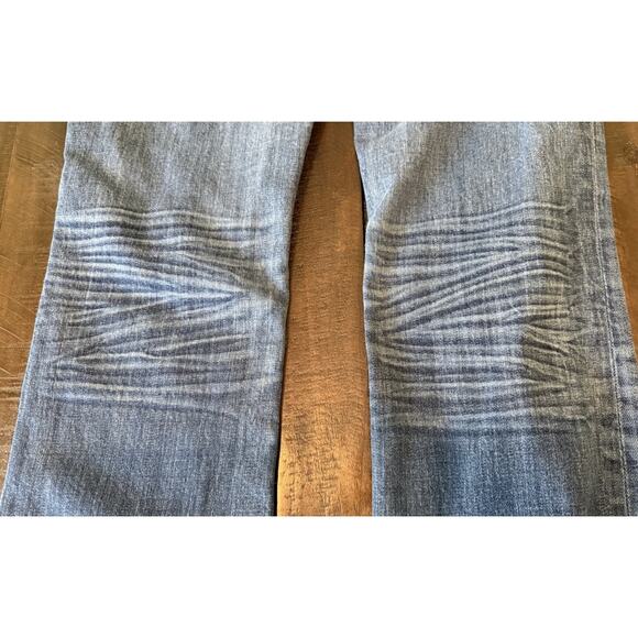 Vigoss Bootcut Jeans Women’s Size 27 27x33 Denim Stretch Distressed Raw Hem - Picture 11 of 16
